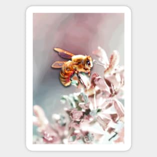 Bee & flower Sticker